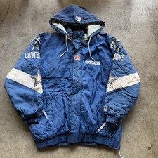 Vintage 90s Dallas Cowboys Starter Pro Line Jacket Men s XL Hooded Nylon Zip