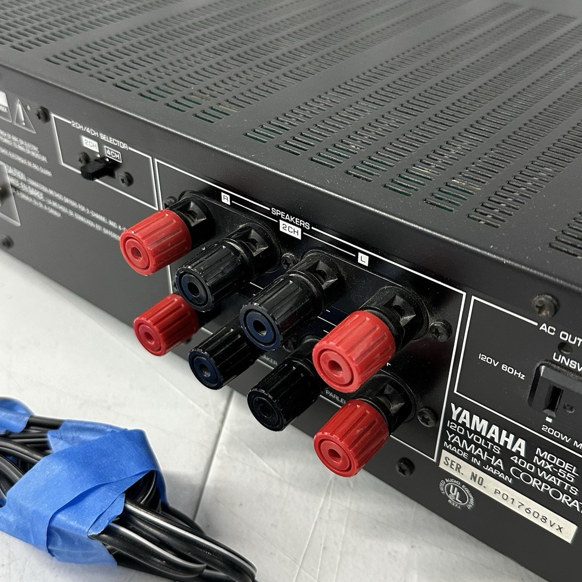 YAMAHA Power Amplifier MX55 Natural Sound 2/4 Channel Power Amp MX