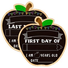 First Last Day School Chalkboard Sign Double Sided Reusable Board Photo Prop