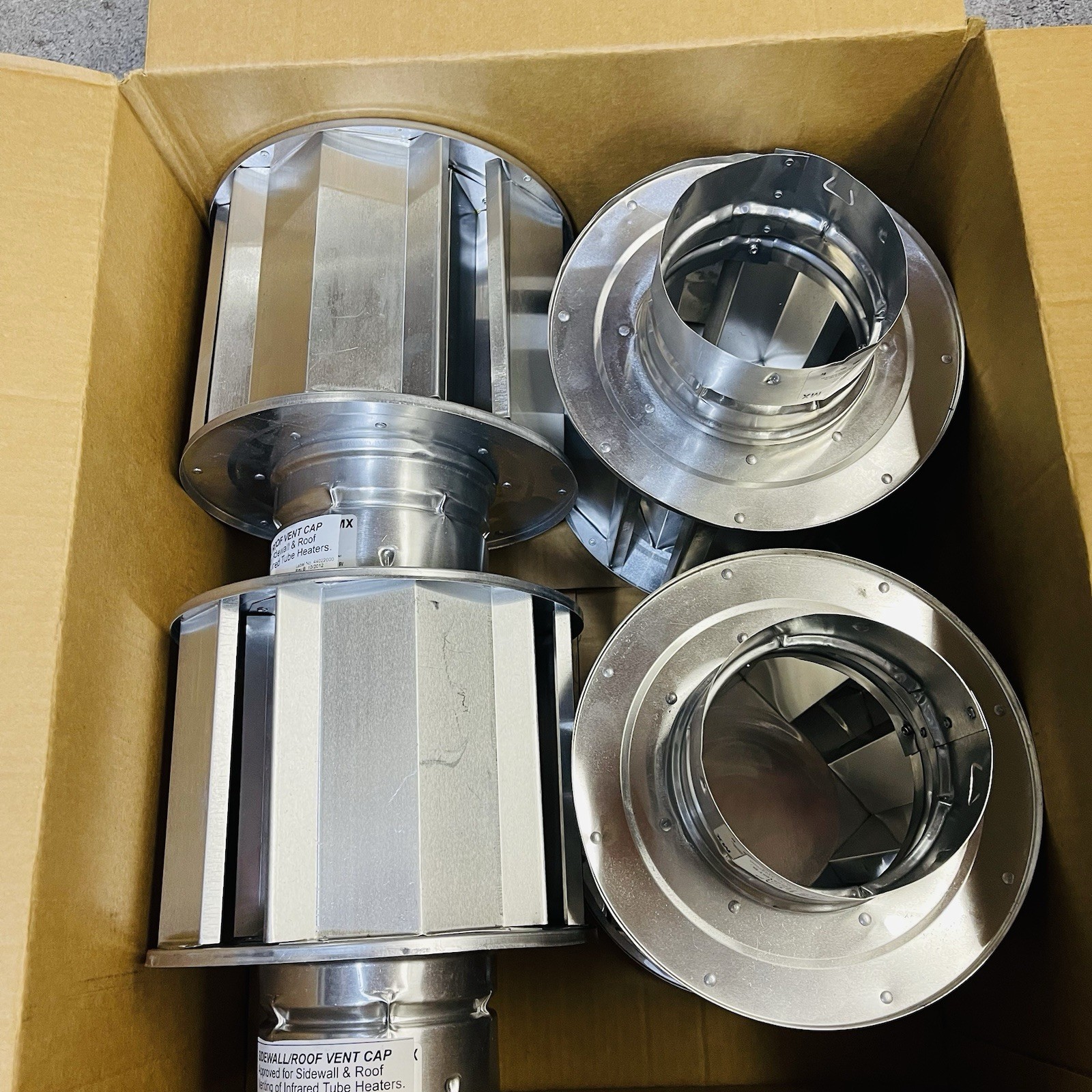 (LOT OF 4) DURAVENT 4BVVTH ALUMINUM HIGH-WIND CAP WITH 4-1/2