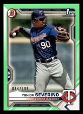 2021 Bowman - Prospects Yunior Severino #BP-140 Neon Green Border (RC)/399