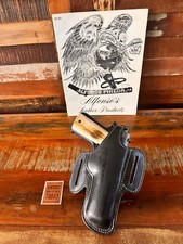 Alfonsos Plain Black Leather Suede Lined Holster For Colt 45 1911 Commander