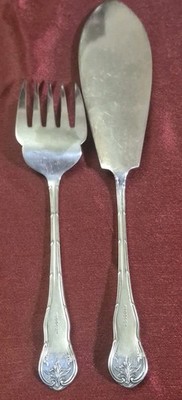 George Gates Honour & Sons London Silver Plate Fish Knife And Fork