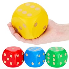 3.2 Inch Giant Wooden Yard Dice Set Outdoor Lawn Game Playing Dice Large Dice...