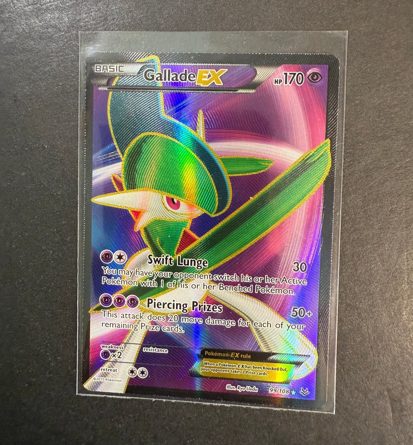 Gallade EX (99 Full Art) 99/108 XY Roaring Skies Holo Ultra Rare NM/Mint