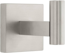 Brushed Nickel Hibiscus Single Robe Hook for Stylish Bathroom Organization