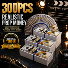 300PCS 100 Bills Prop Replica Money for Movies Parties Tik Tok Instagram Fake