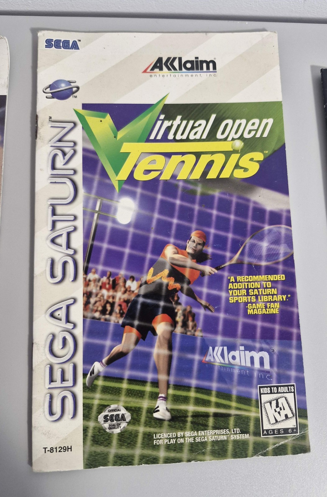 Jeu Vidéo Sega Saturn Notice seule Virtual Open Tennis