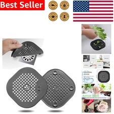 2 Pack Silicone Drain Hair Catcher Stopper Modern Brushed Deep Grey Shower