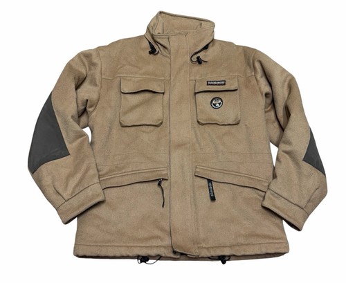 Napapijri, Vintage Napapijri Geographic Loden Wool Jacket Antarctic Research Tan Rare Med