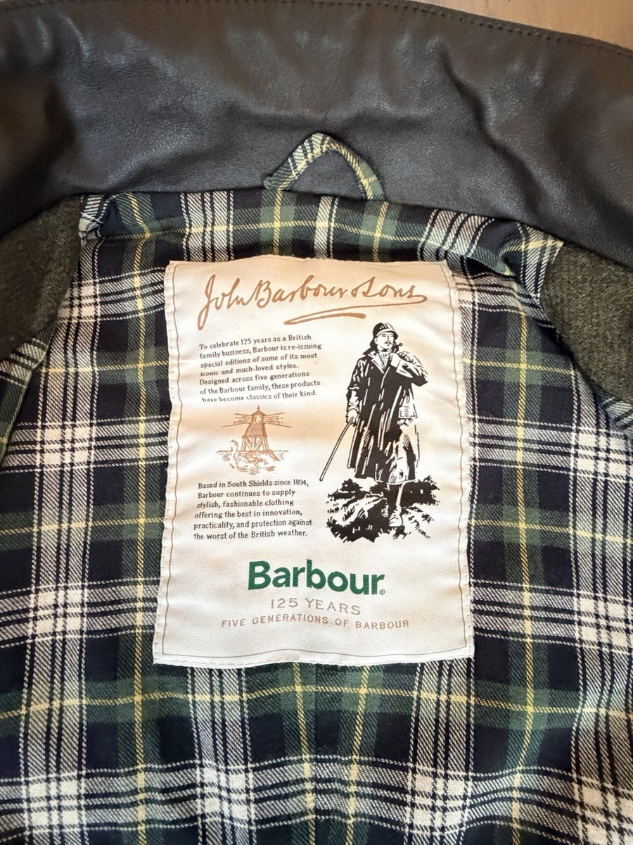 Barbour Icons Beacon Sports Wax Jacket, Men's XL, Green, Skyfall