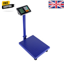  300KG/661lb LCD Digital Personal Floor Postal Platform Heavy Duty Blue Scale UK