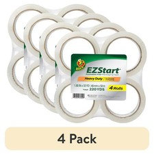  4 pack Duck EZ Start 1.88 in. x 54.6 yd. Clear Acrylic Packing Tape, 4-pack