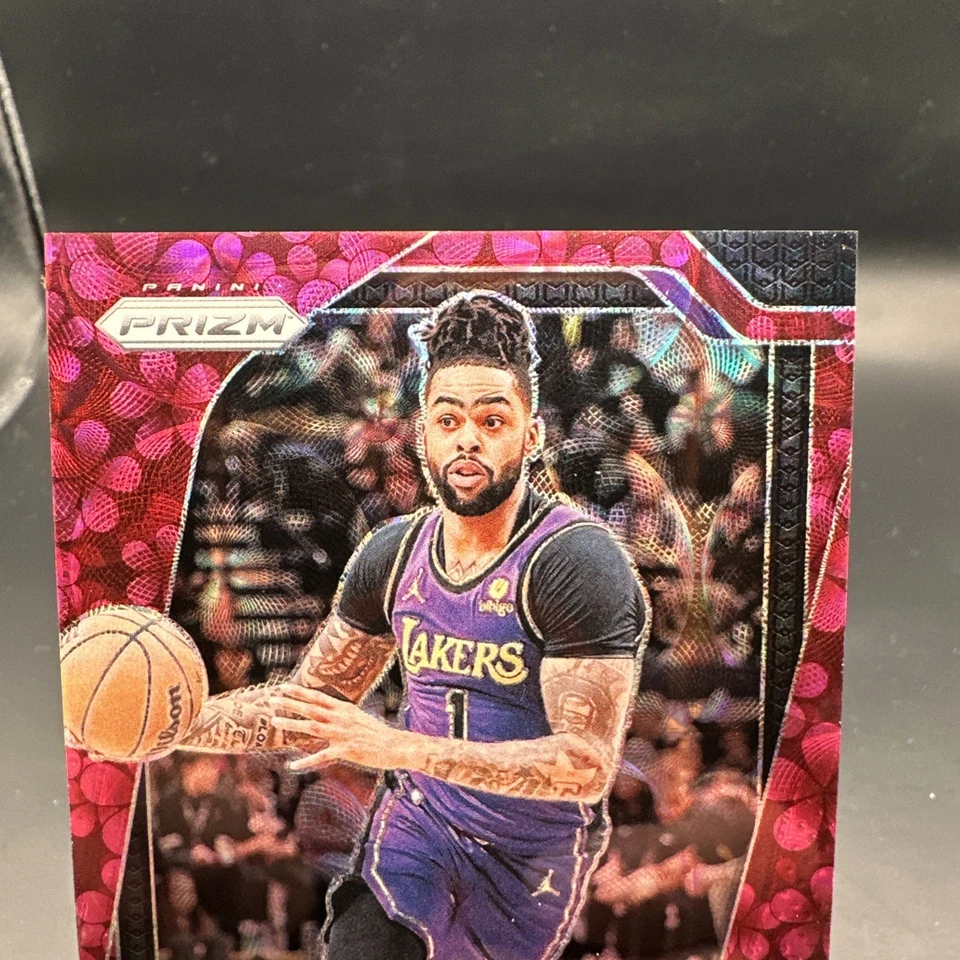 2024-25 Prizm Basketball D'Angelo Russell Plum Blossom Prizm /8 Lakers Jersey # - Image 2 of 4