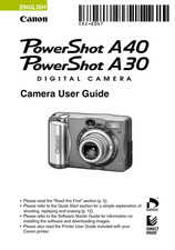 Canon POWERSHOT A30 Digital Camera User Owner Instruction Manual