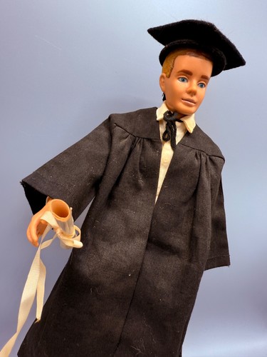 Mattel Vintage Ken #1 flocken hair blonde 1961 Mit Graduation #795 Komplett - Picture 4 of 21