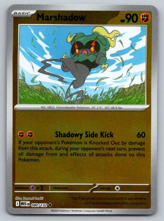 Marshadow ME01: Mega Evolution 080/132 NM Reverse Holo