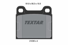 TEXTAR Bremsbelagsatz Scheibenbremse Q+ 2103501 f&uuml;r MERCEDES C126 W116 W126 W123