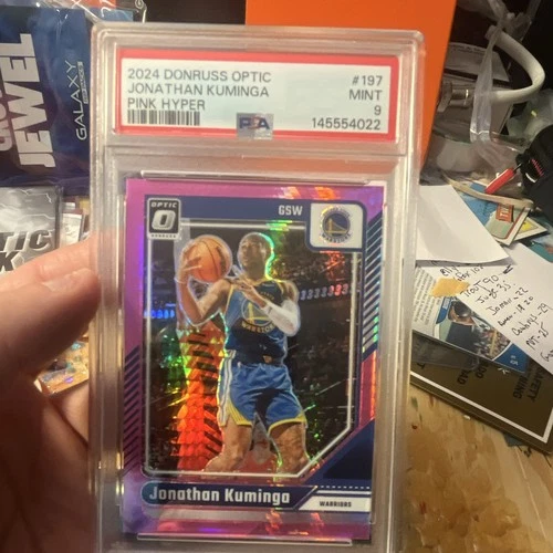 Panini 2023-24 Donruss Optic Jonathan Kuminga #197 Pink Hyper PSA 9 Warriors