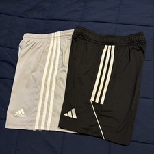 Lot of 2 Adidas Aeroready Athletic Soccer Shorts Boy  s M