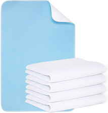  2 Packs Reusable Incontinence Bed Pads, Washable Bed Pad, Heavy Absorbency 4-
