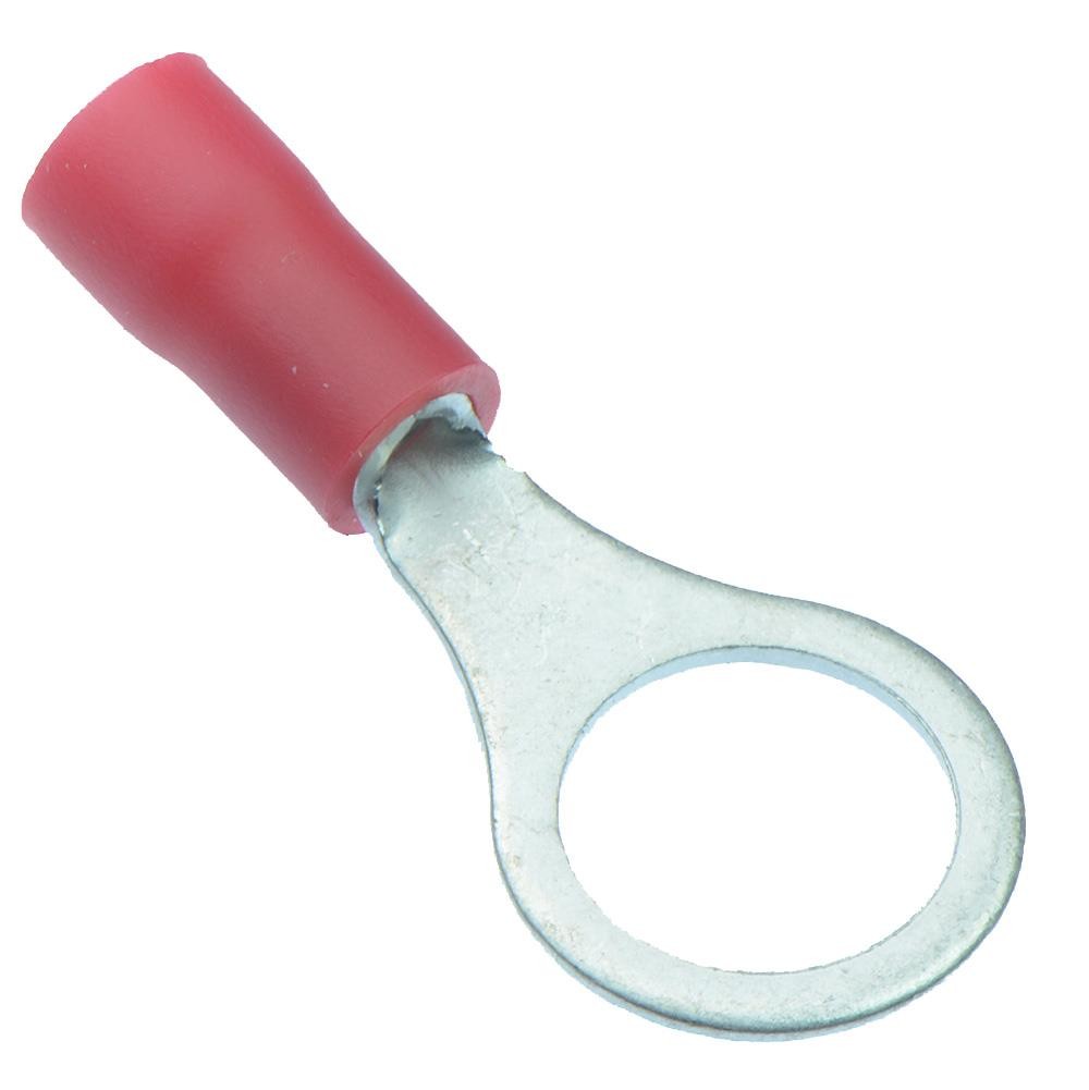 25 x Red 8.4mm Insulated Crimp Ring Terminal Connector
