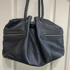 EUC Rosie Pope Addison black pebbled diaper bag Removable Liner