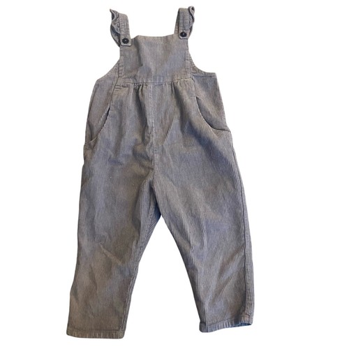 Zara baby purple ruffle overalls romper soft cord corduroy 3 4 jumpsuit