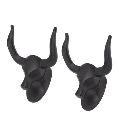 2x Heavy Duty Wall Mount Hooks Towel Robe Hook Punch Free Clothes Coat Hooks SET