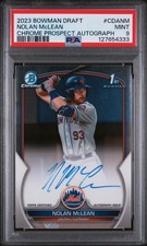 2023 BOWMAN DRAFT CHROME PRSPCT AUTO #CDANM NOLAN MCLEAN PSA 9