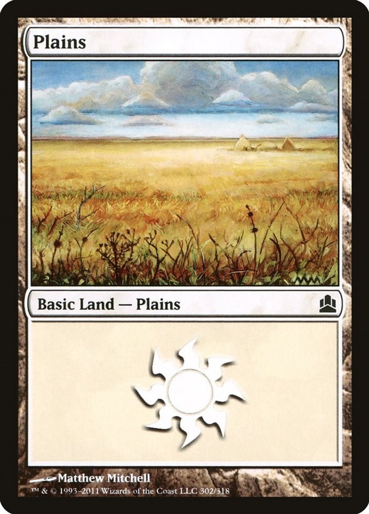 Plains #302 (LP) Commander (CMD) MTG