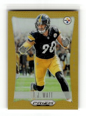 T.J. Watt 2024 Panini Prizm Deca #248 Pittsburgh Steelers 03/10 Gold Prizms