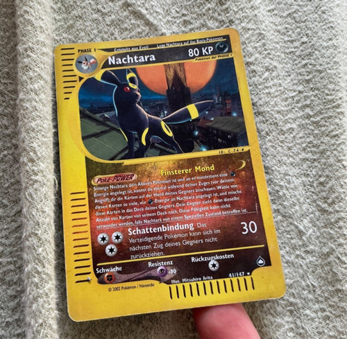 Nachtara 41 Reverse Holo 2002 Pokemon Card / Umbreon 41 Reverse Holo German