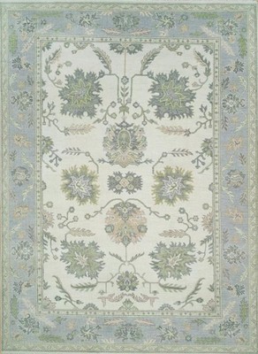 Oushak Hand Knotted Wool Rug  Geometrical Turkish Rug. kilim rug.Traditional rug