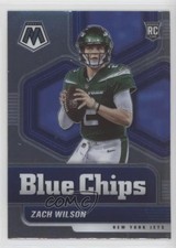2021 Panini Mosaic Blue Chips Zach Wilson #2 0o6v