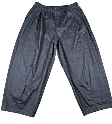 Maeve Pants Womens Large Black Cropped Tapered Pleated Relaxed Fit Turkey