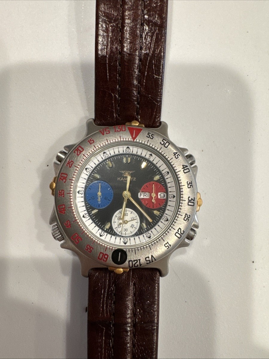 Kamatz Watch- Made In France- Working- Great Stylish Watch With Lots Of Function