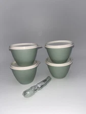 New TUPPERWARE Refrigerator Bowls Stacking Container Set of 4 - 14oz Each