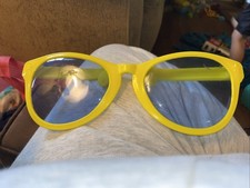 Giant Jumbo Oversized Comical sunglasses Yellow plastic prop gag 11 inch