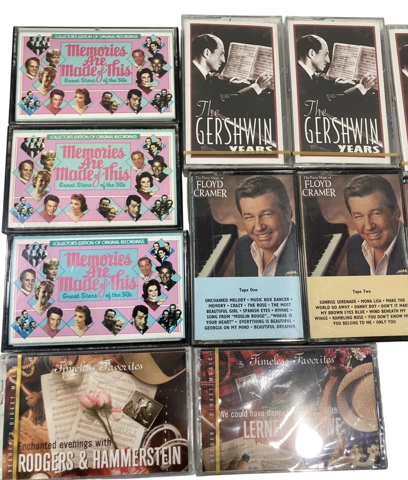 Vtg 50s 60s Music Cassette Tape Lot Oldies Romance Musical Classical Jazz Piano Foto 3 de 4