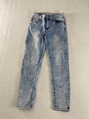 Between Us Jeans Womens 18 Blue Stretch Elastic Waistband Button & Zip Closure