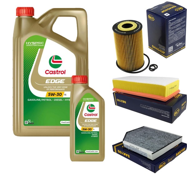 SCT Inspektionspaket 6L Castrol Titanium 5W-30 FüR Audi A4 Avant 2.0 TDI Q5-image