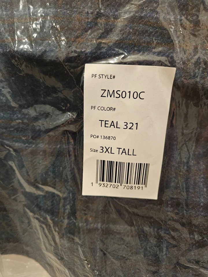 Paul Frederick Wool Blend Teal Plaid Car Coat – 3XL Tall NEW w/tags Free Ship - Image 4 of 4