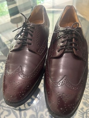 Johnston & Murphy Optima Wingtip Oxford Shoes Men s 9.5 E/C Wide Oxblood Burgund