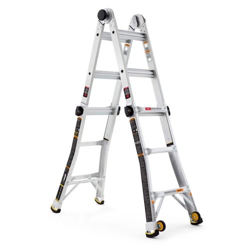 Gorilla Ladders 14-Ft Adjustable+Foldable+Telescoping+375Lb Load Capacity+Wheels - Picture 3 of 12