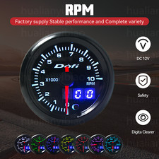 2 52mm Digital Pointer 7 Color Led Car 0-10 Rpm Tachometer Tacho Gauge Meter