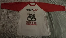 Vintage Motley Crue Shout at the Devil Tour 1983-84 T-Shirt Red Jersey 50/50 Can