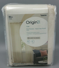 Origin 21 50" x 84" Ivory Light Filtering Back Tab Single Curtain Panel 5030744