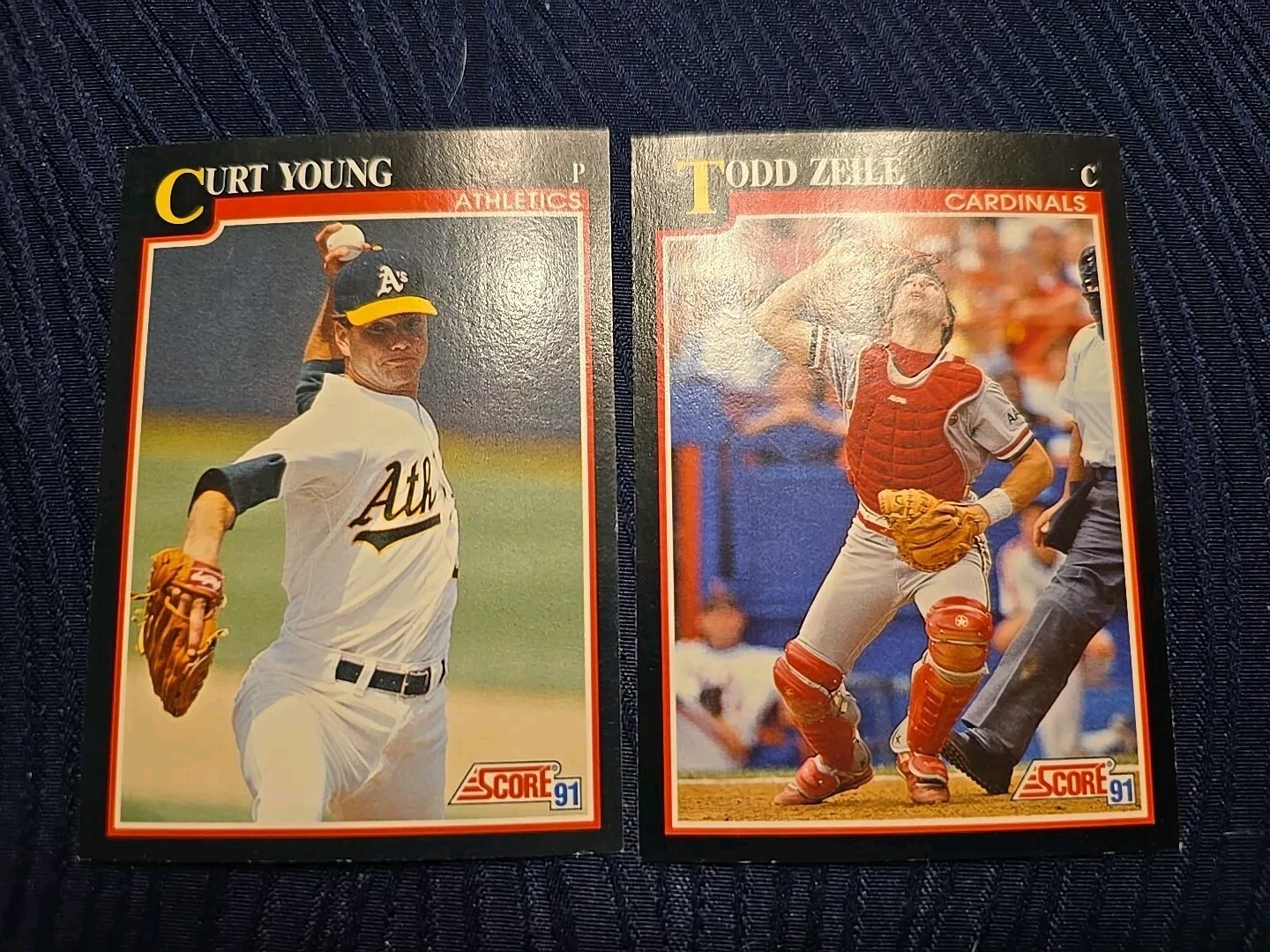 1991 Score #240 Todd Zeile and Curt Young 236#