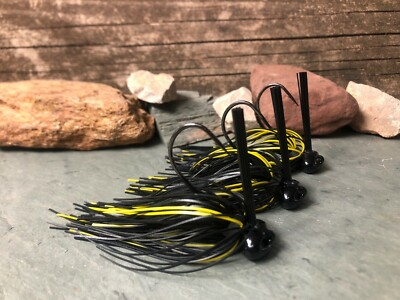 #ad #ad 3 Stand Up Football Jigs Bass Jig Green Pumpkin amp; Black amp; Blue More Variety $11.95